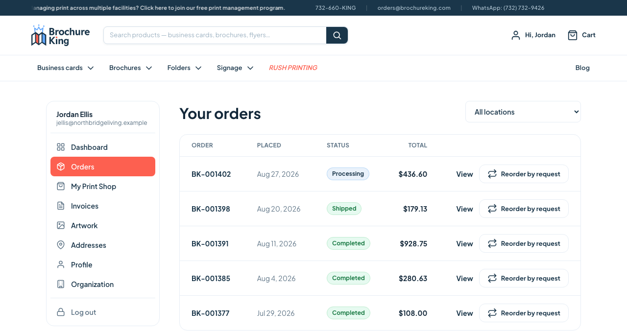 Your orders