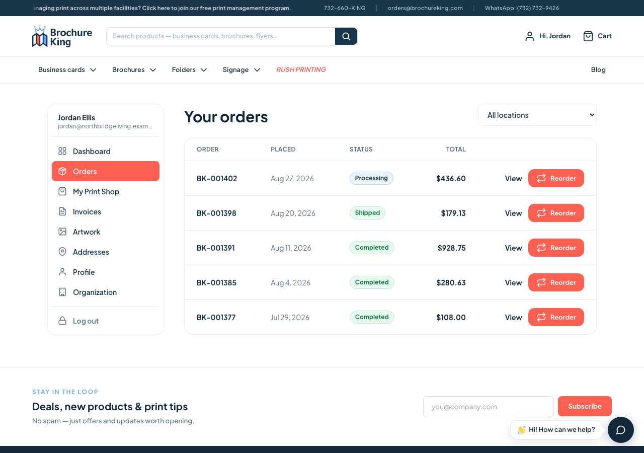 Every location's orders in one view